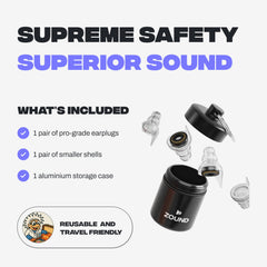 Zound earplugs highlight soft silicone tips for comfortable extended wear