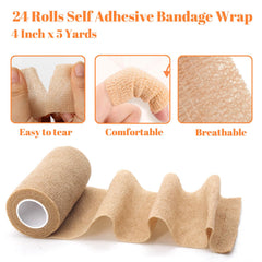 ZOVAREGE bandage wrap shown in clear packaging for hygiene and portability.