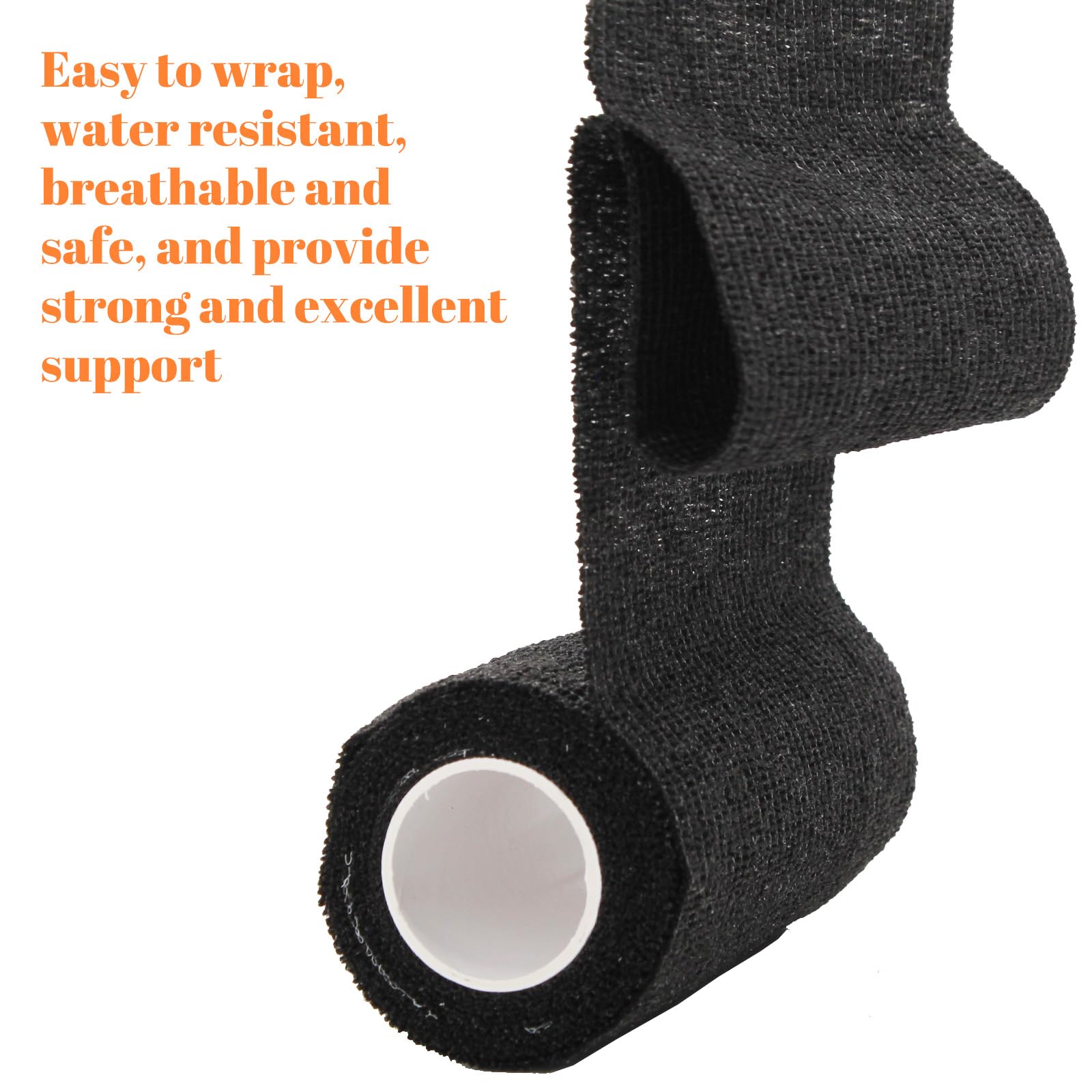 ZOVAREGE porous fabric bandage wrap with tear-by-hand ease.