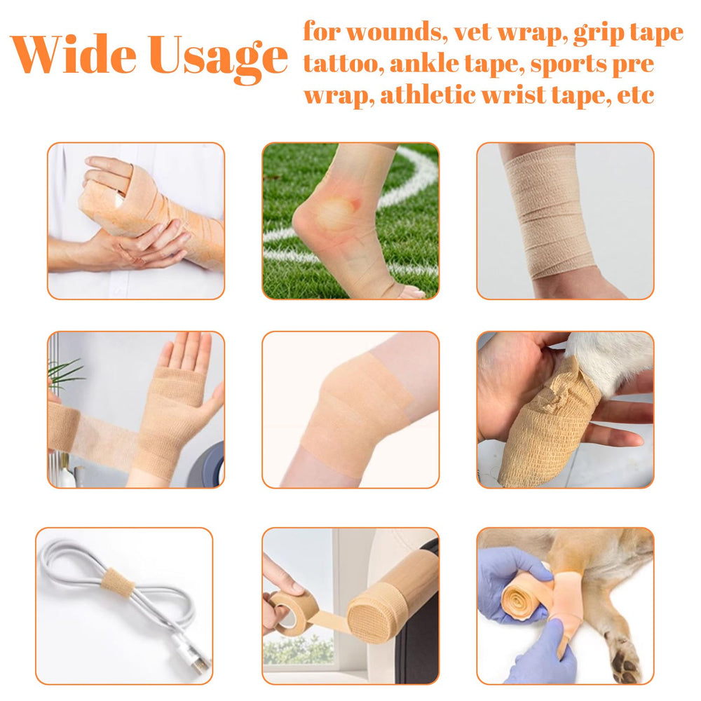 ZOVAREGE wrap being applied to wrists or ankles for versatile support.
