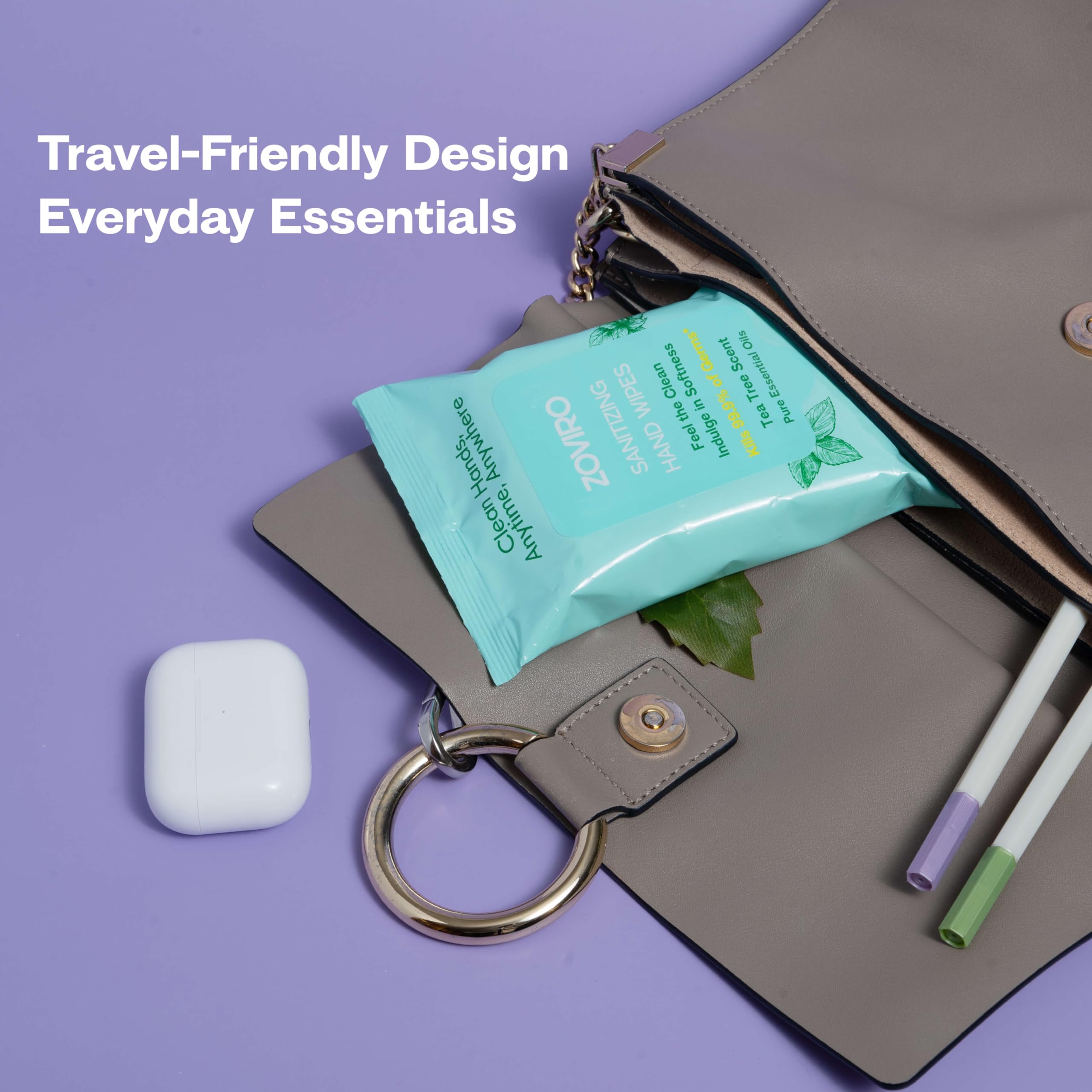 Zoviro dermatologist-tested wipes are skin-friendly for daily use.