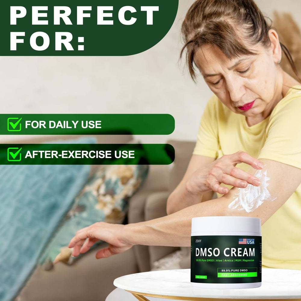 ZOXY DMSO cream magnesium-arnica blend supports post-activity comfort