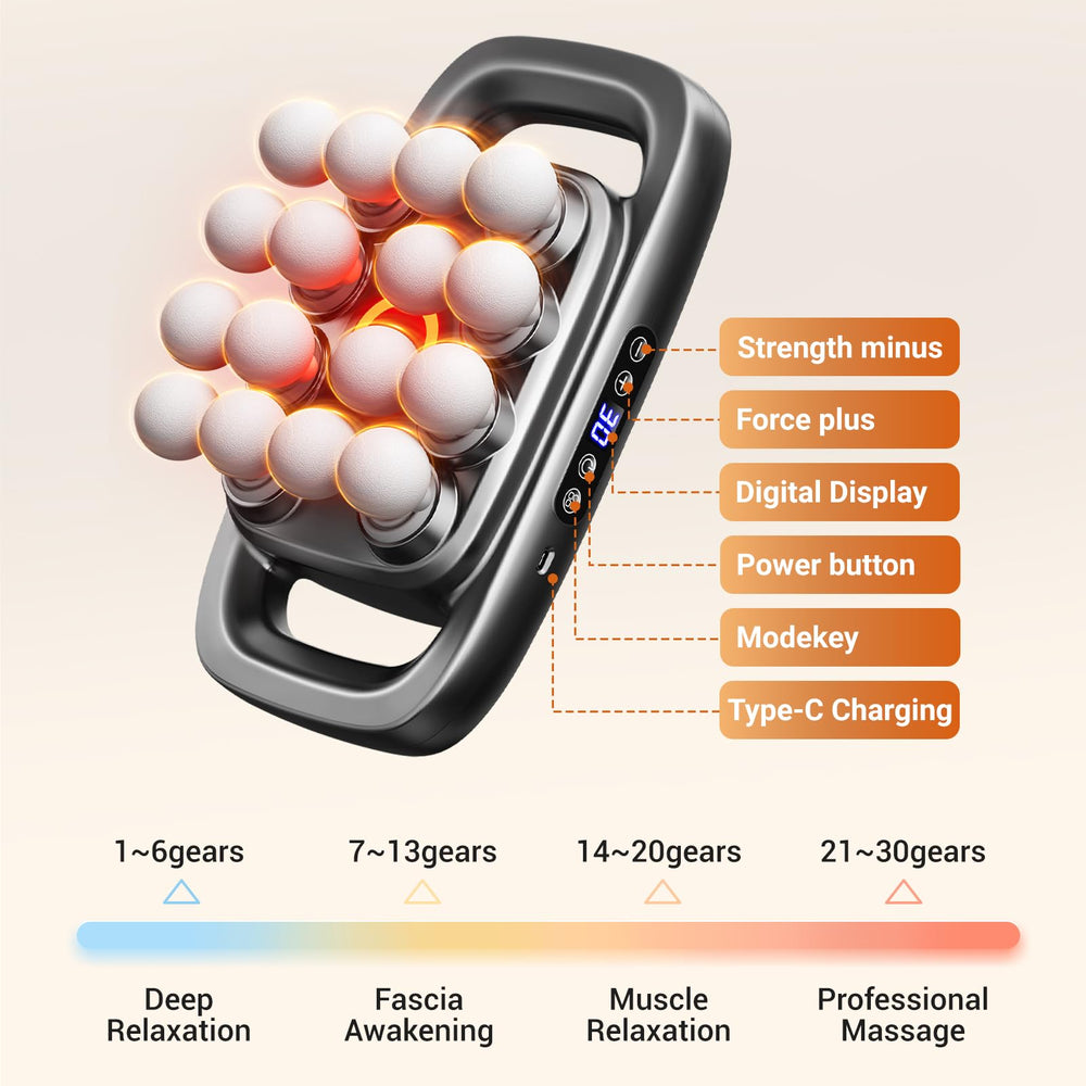 Zpptt 30 intensity levels let you customize fascia and muscle sessions.