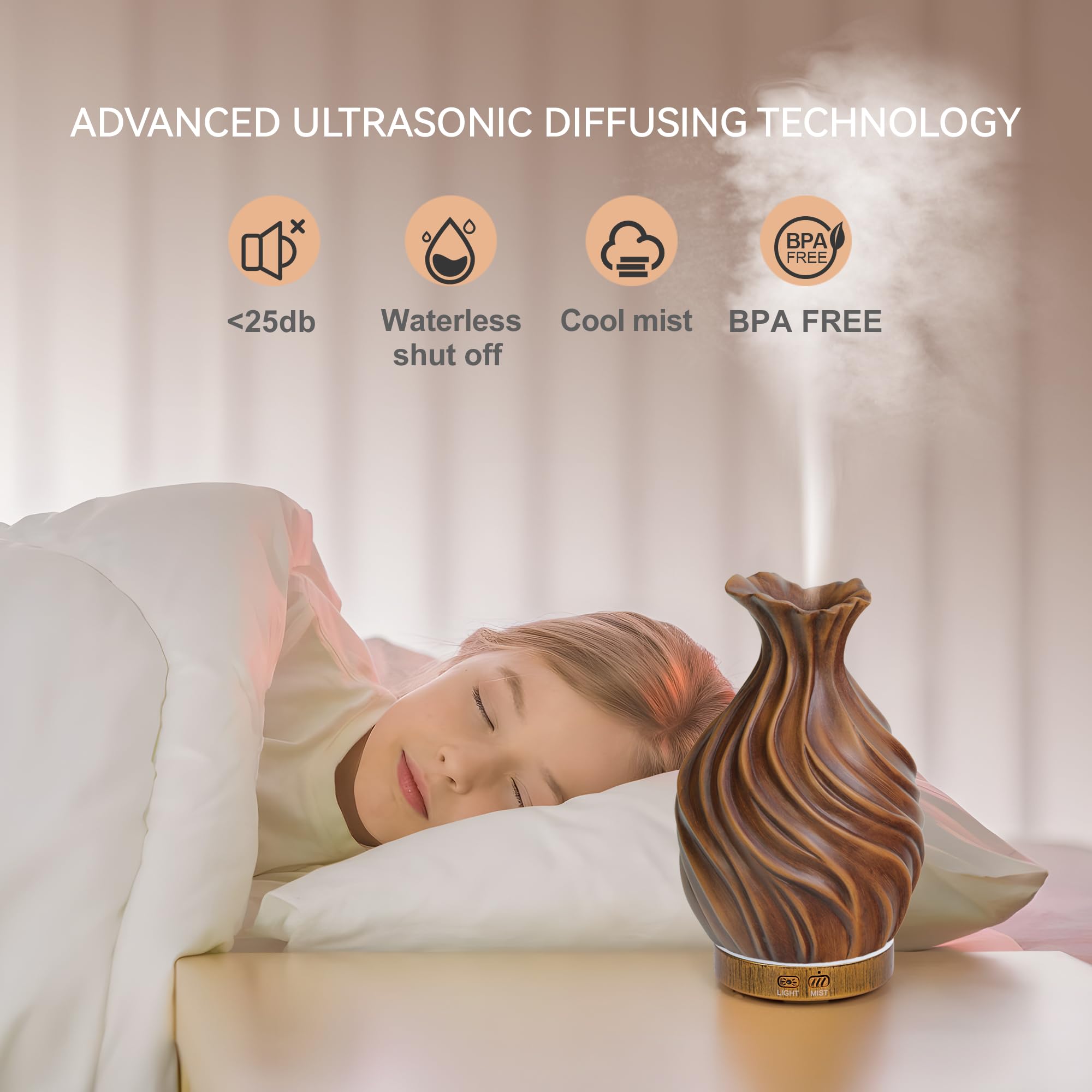 ZqLotXiao 3-in-1 diffuser as humidifier aromatherapy and night light