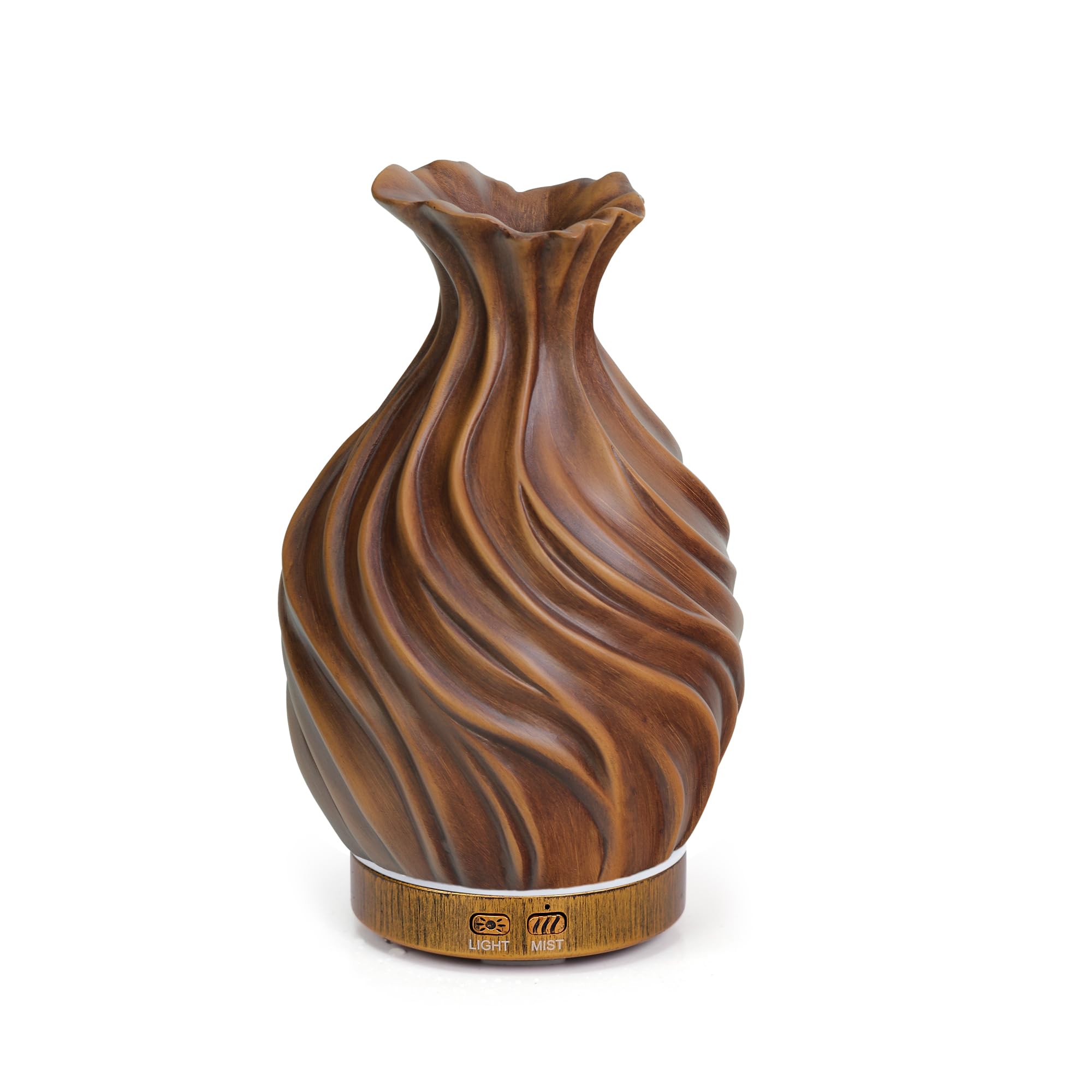 ZqLotXiao wooden grain diffuser front view showing design and size