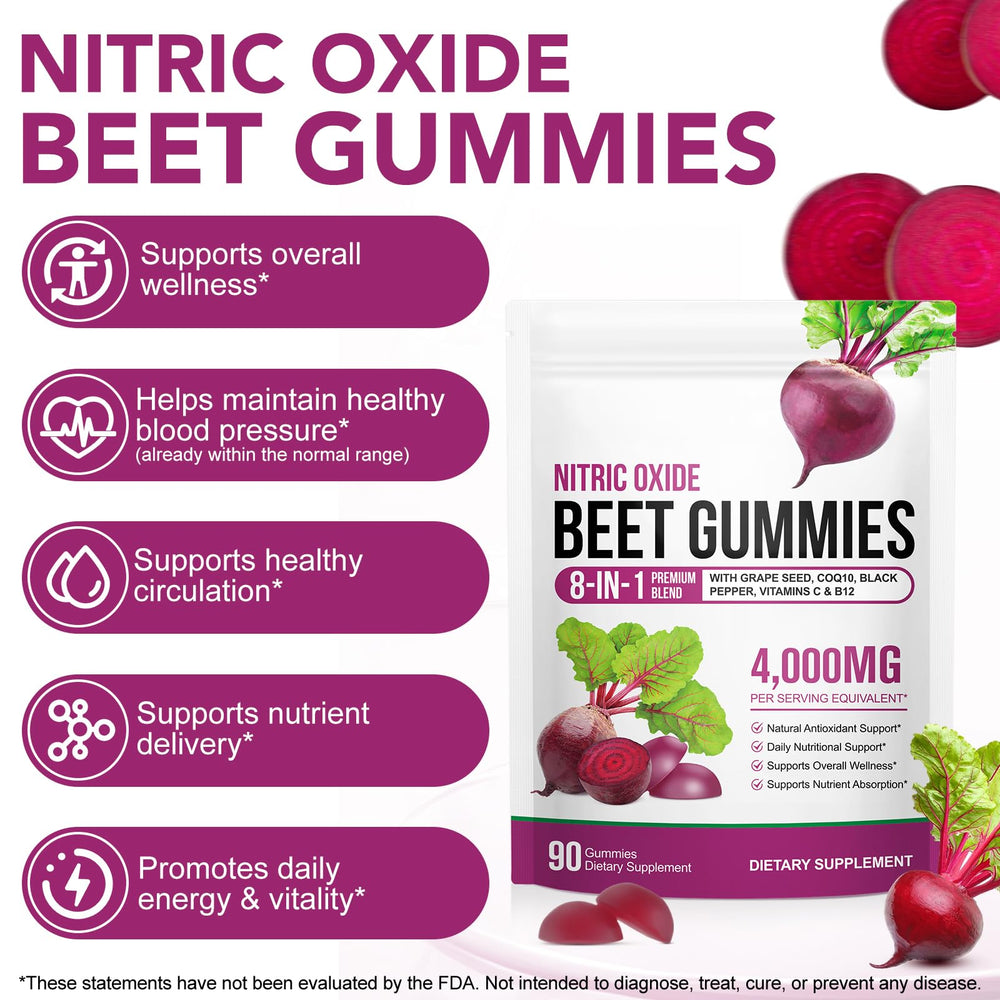 ZROGJBMK Beetroot Gummies with vitamins C and B12 for immune-friendly daily wellness.