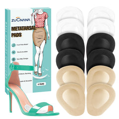 ZUCNANA metatarsal pads for women deliver targeted comfort in high heels.