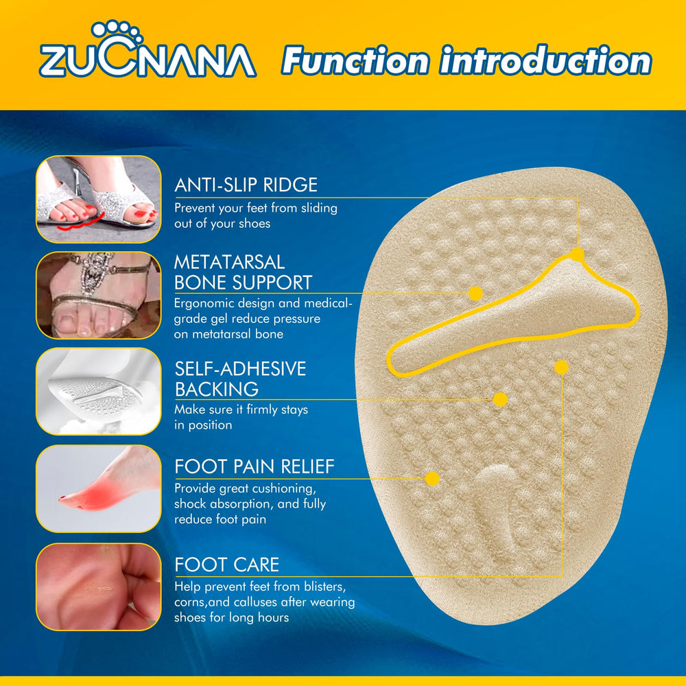 ZUCNANA non-slip heel pads stay in place during long events.