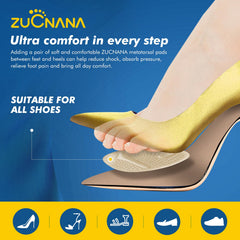 ZUCNANA one-size-fits-all foot pads fit most shoes.