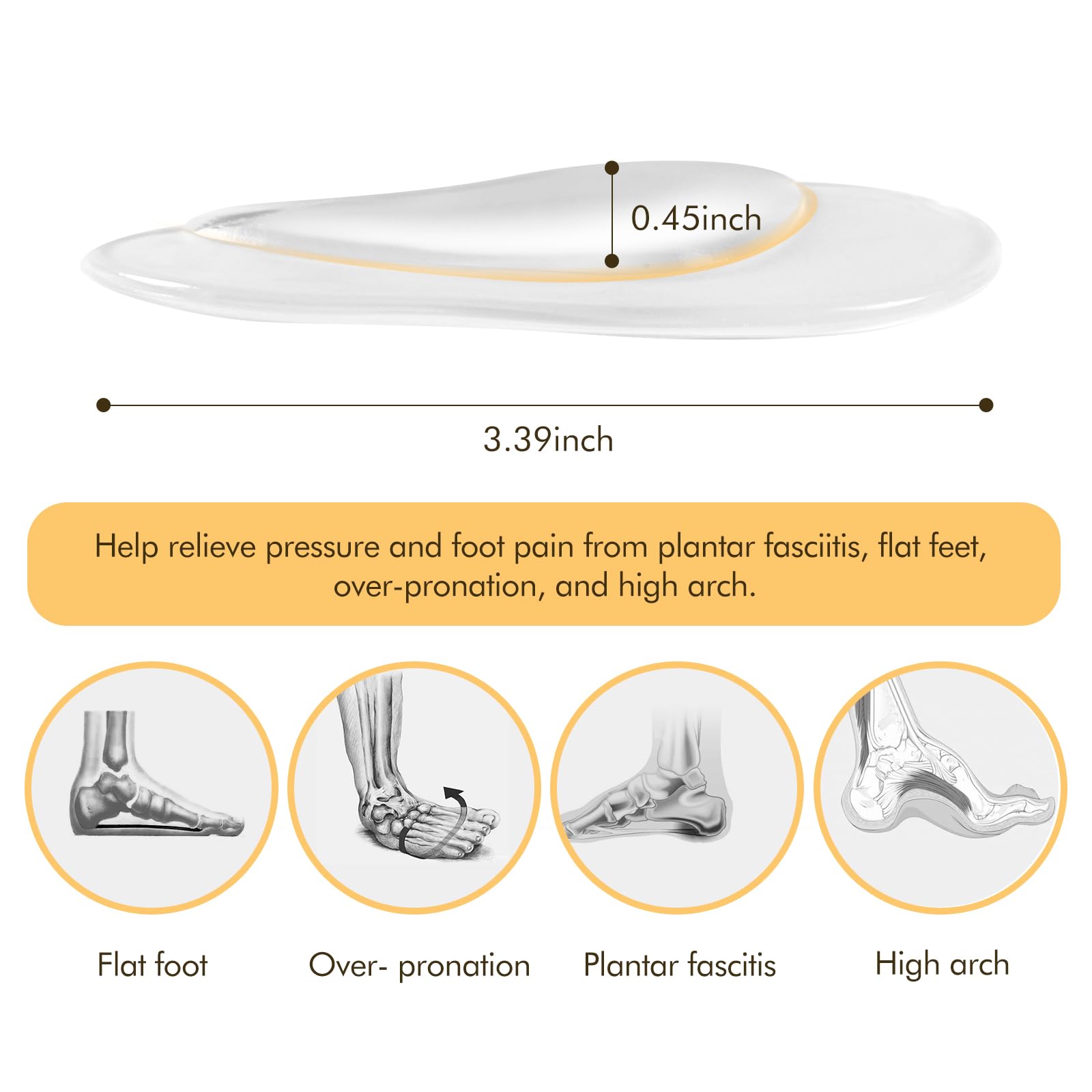 ZUCNANA self-stick back keeps inserts securely in place during daily activities.