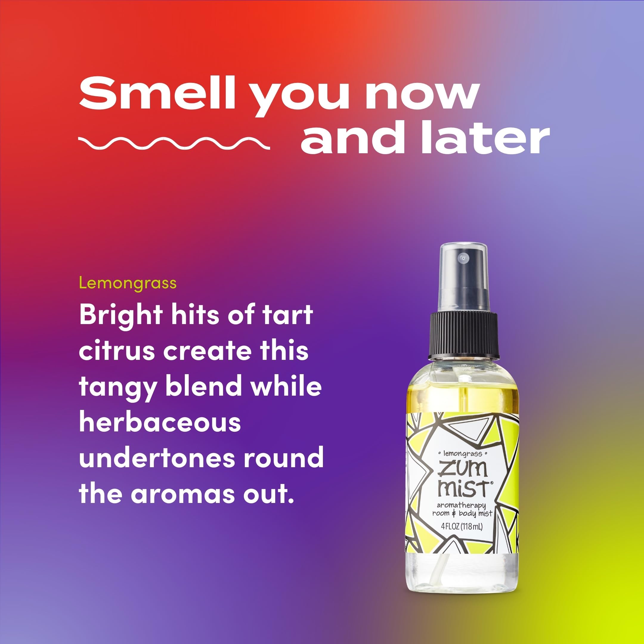 Zum Mist lemongrass scent close-up highlighting citrus and herb notes