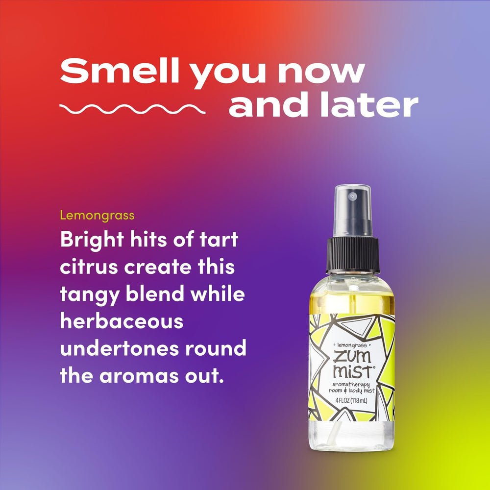Zum Mist lemongrass scent close-up highlighting citrus and herb notes