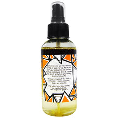 Zum Mist Patchouli-Orange body spray application provides a light, lasting mood lift.