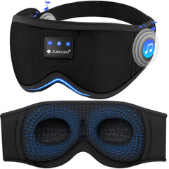 ZUMUSEN BT sleep headphones mask worn on the face for immersive night audio.