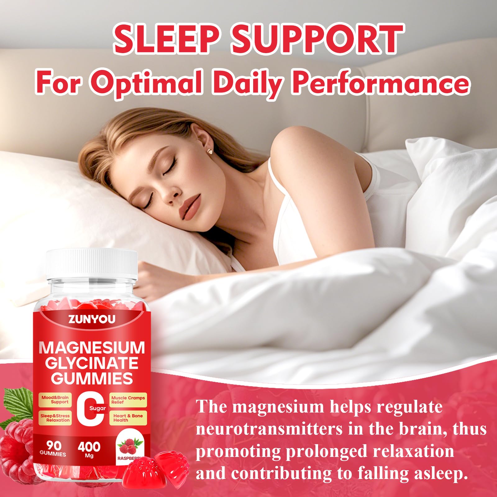 ZUNYOU nightly-use scene suggests easy routine before bed.