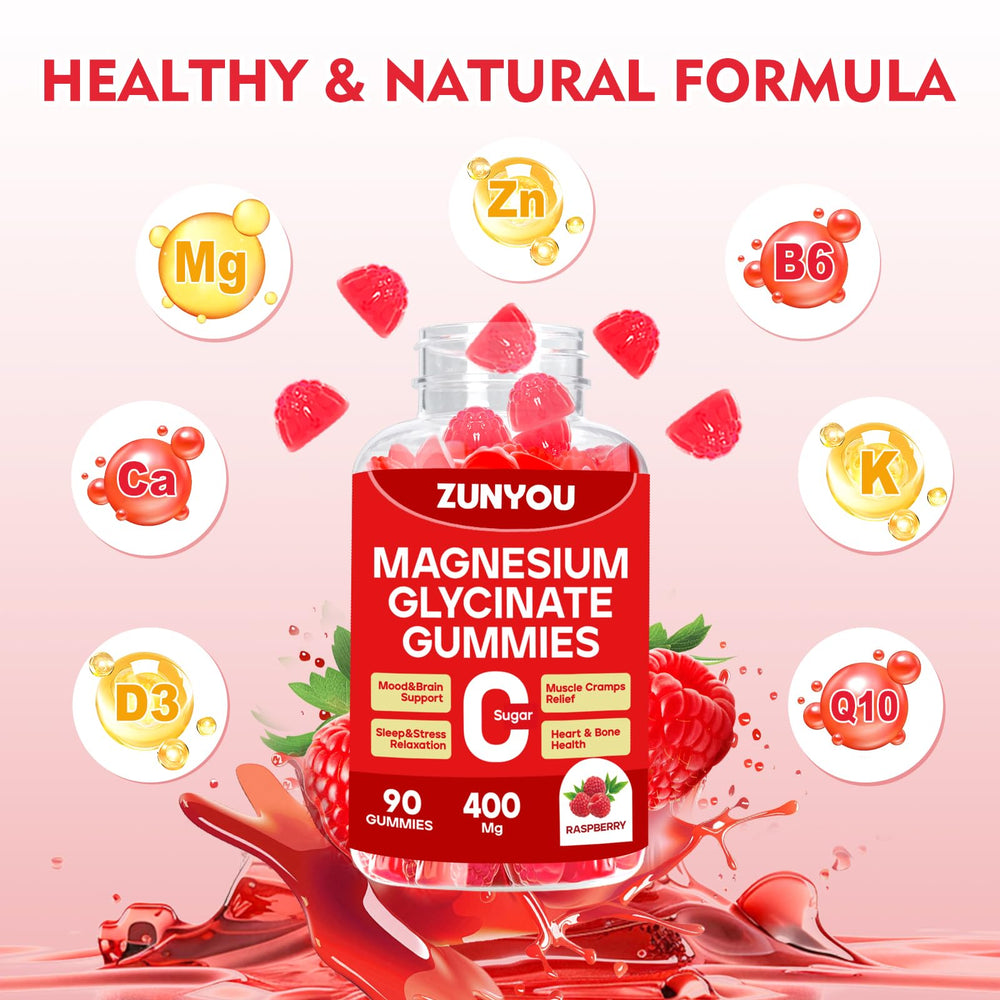 ZUNYOU raspberry-flavored gummies are sugar-free and tasty for daily use.