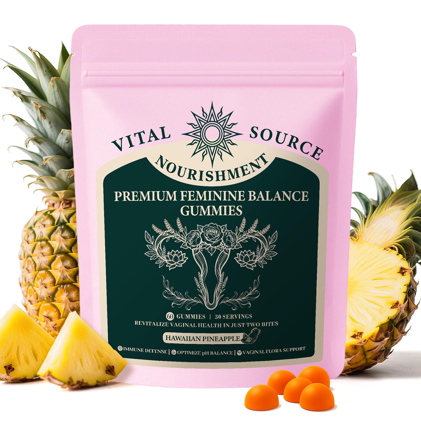 ZuriVitaNex probiotic gummies for women bottle showing daily feminine balance and digestive support.