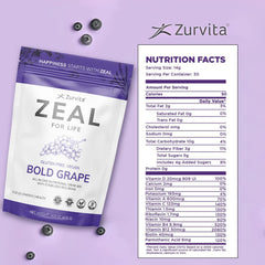 Zurvita Zeal for Life Bold Grape powder dissolving in water for quick nourishment.