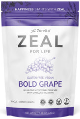 Zurvita Zeal for Life Bold Grape tub front, daily vitality support.