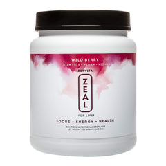 Zurvita Zeal for Life glass shake with wild berry.