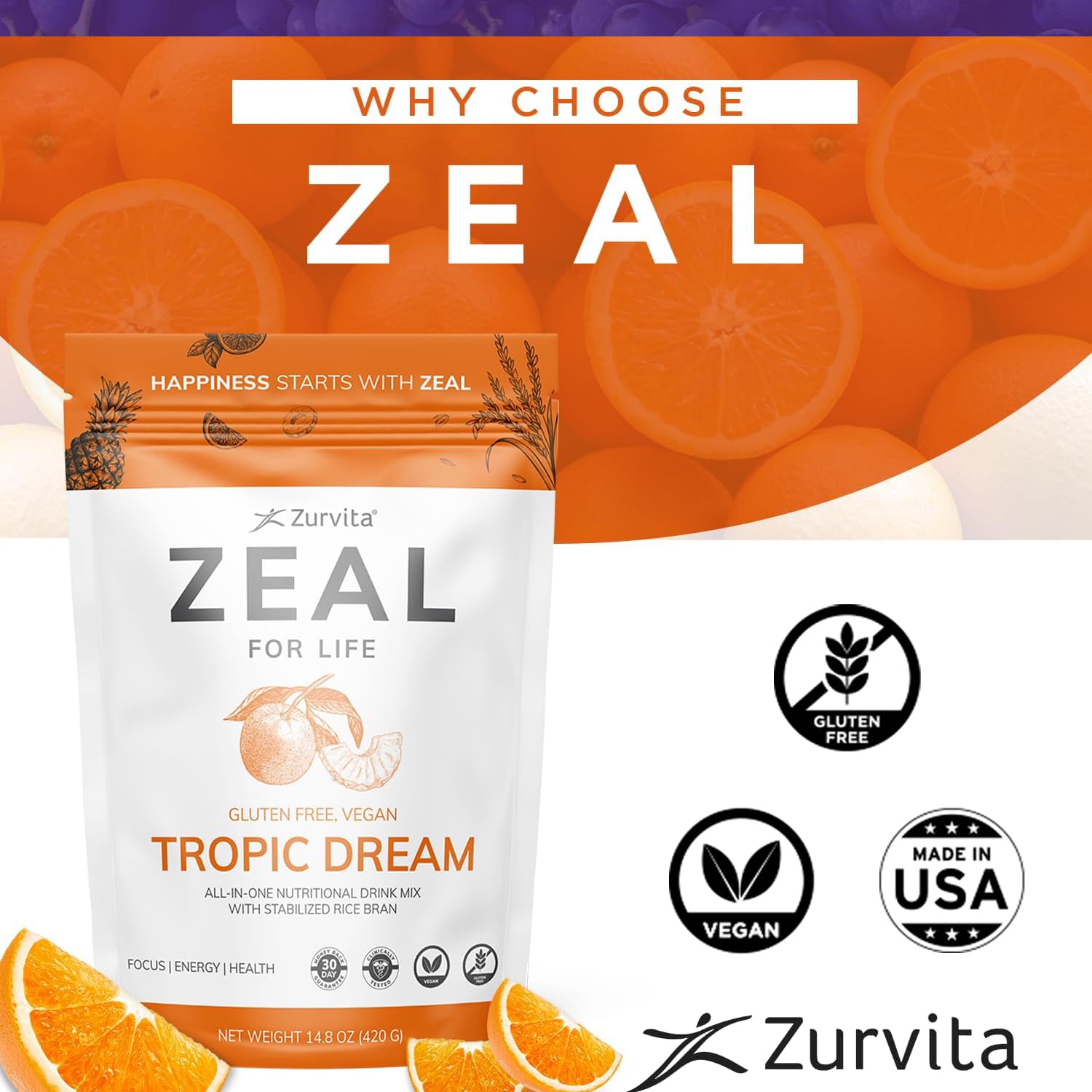 Pouring Zurvita Zeal for Life into water for quick mix