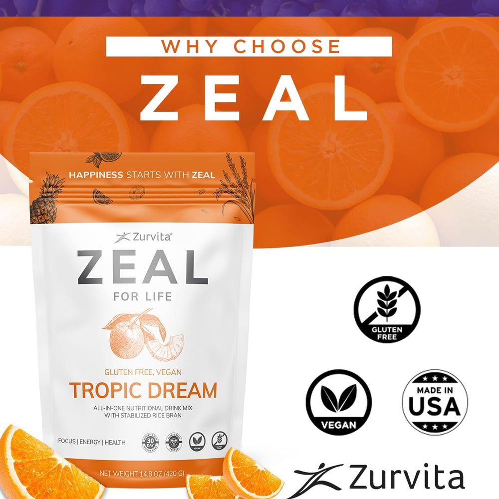 Pouring Zurvita Zeal for Life into water for quick mix