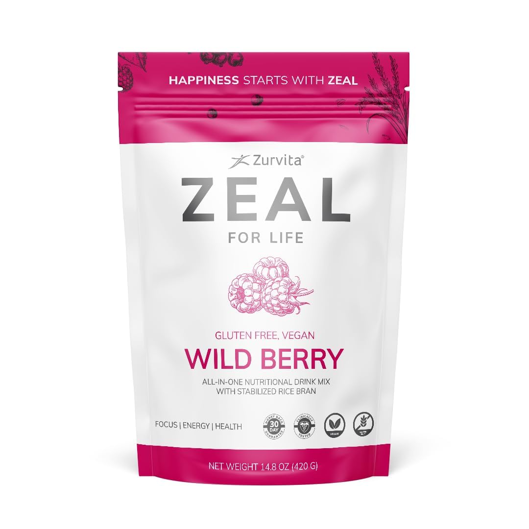 Zurvita Zeal for Life wild berry bag pour for simple daily servings.