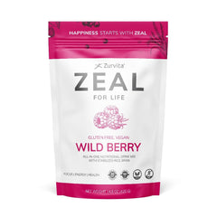 Zurvita Zeal for Life wild berry bag pour for simple daily servings.