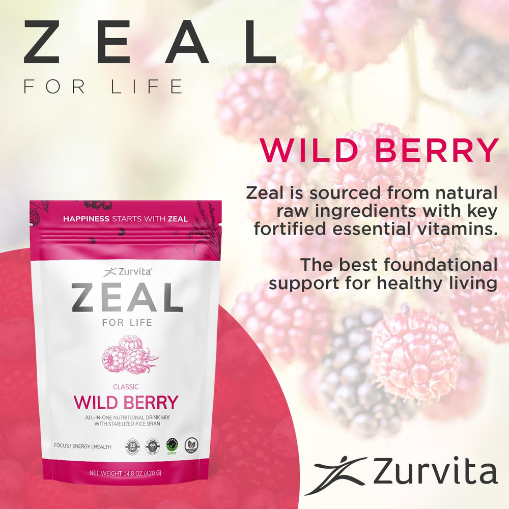 Close-up of Wild Berry ingredients in the Zurvita blend.