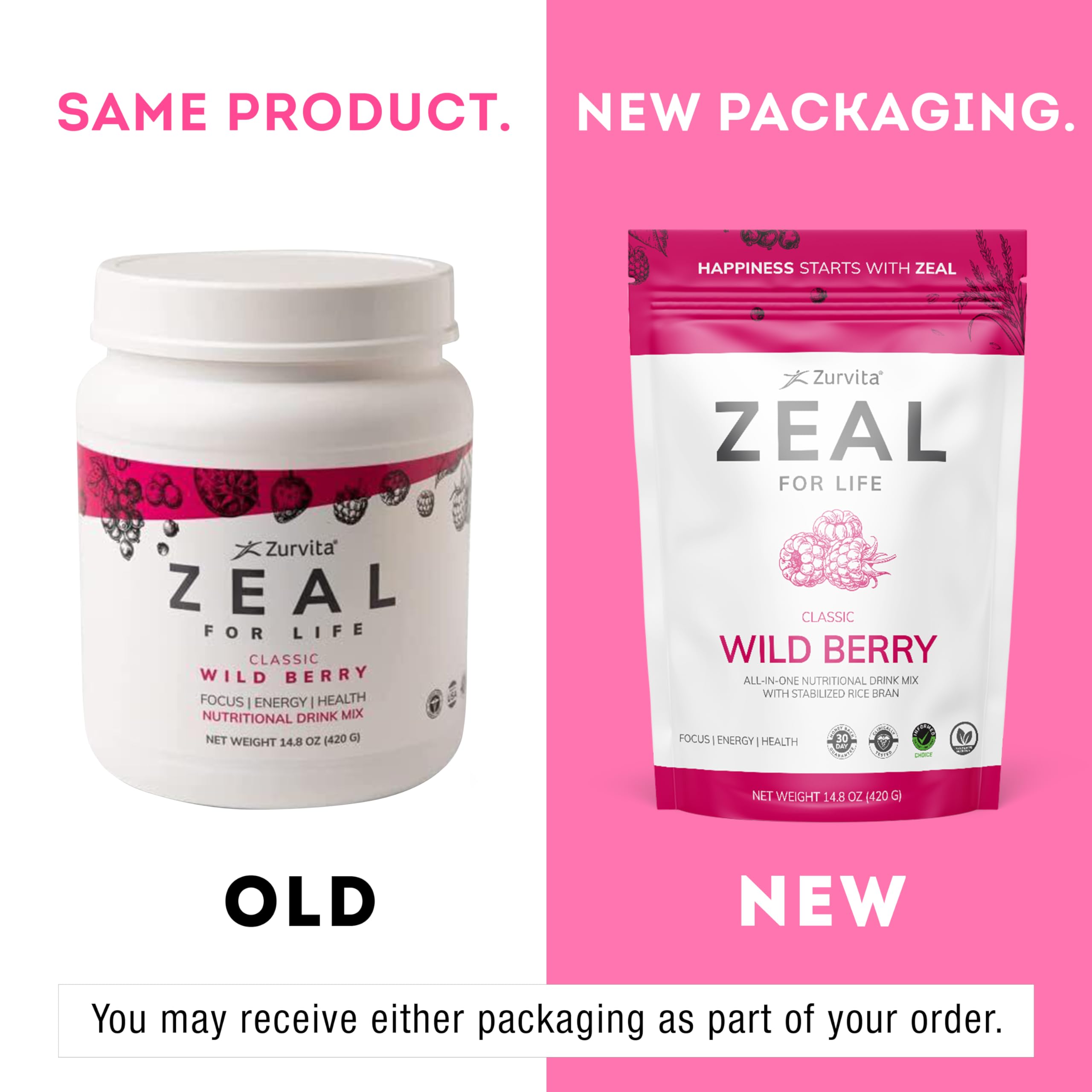 Scoop of Zurvita Zeal for Life Wild Berry for precise measuring.
