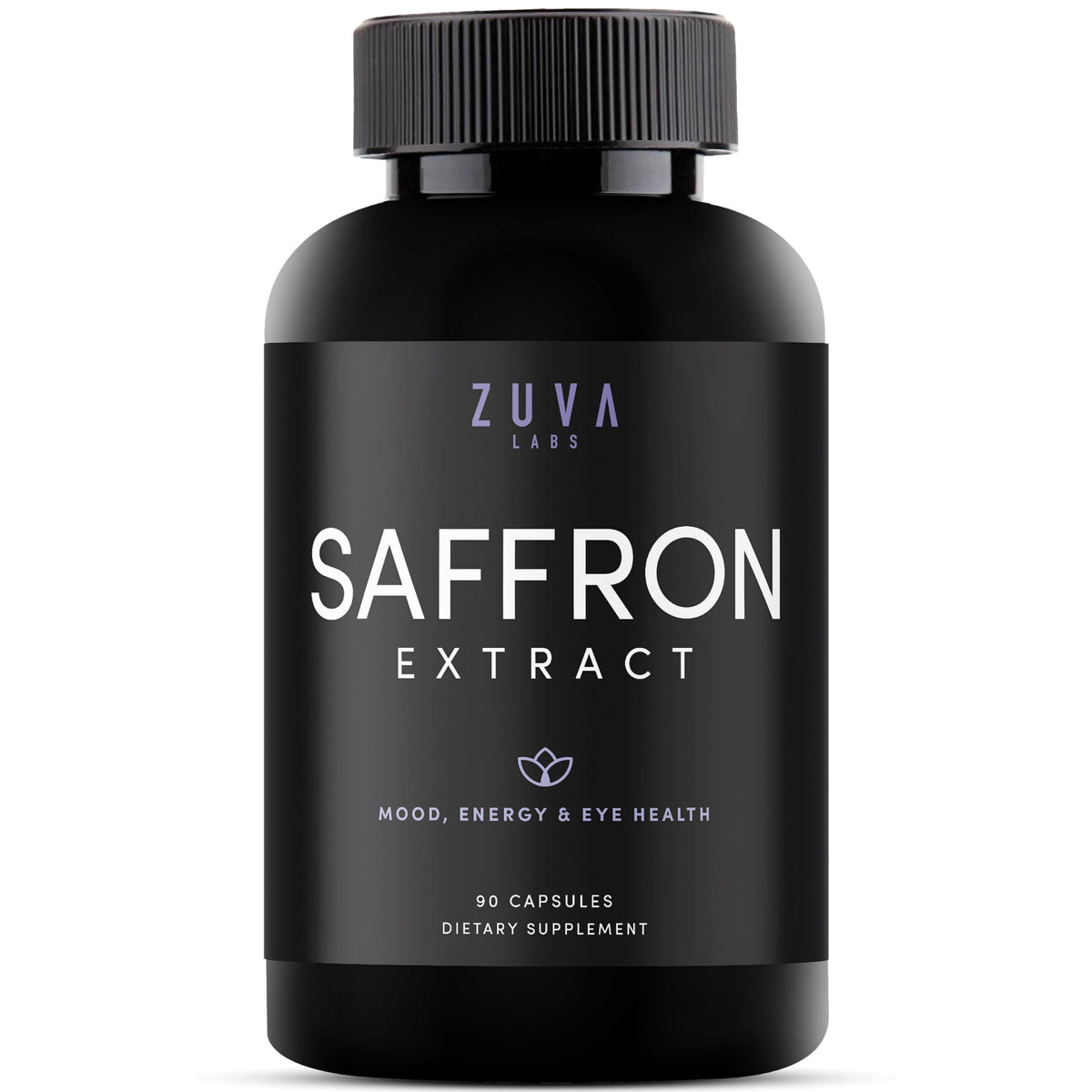 ZuvaLabs Ultra6 saffron capsules bottle for daily mood and eye support.