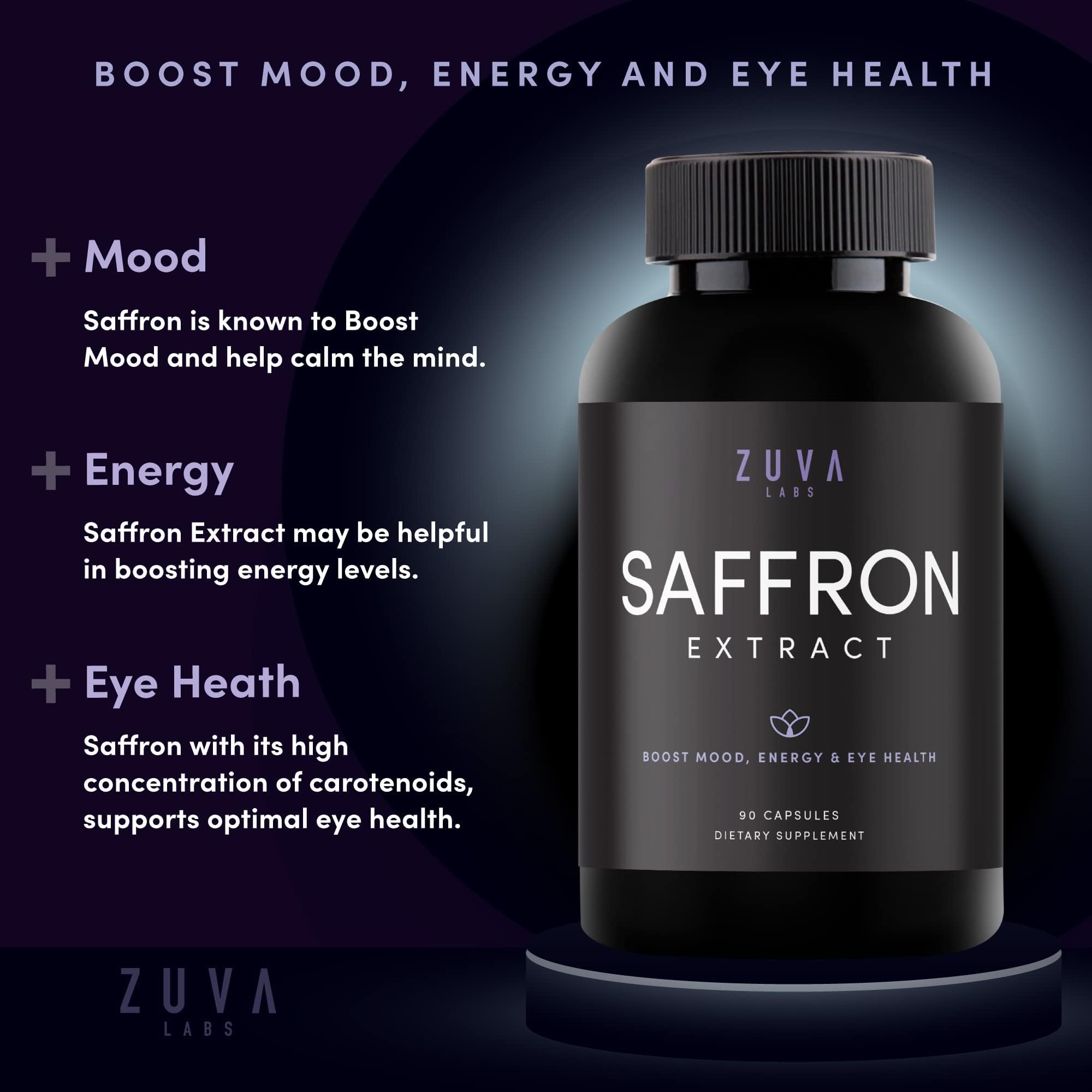 ZuvaLabs Ultra6 saffron packaging box highlighting purity and quality.