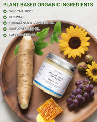 Zuzuxia Wild Yam Cream jar shows organic formula for gentle nourishment.