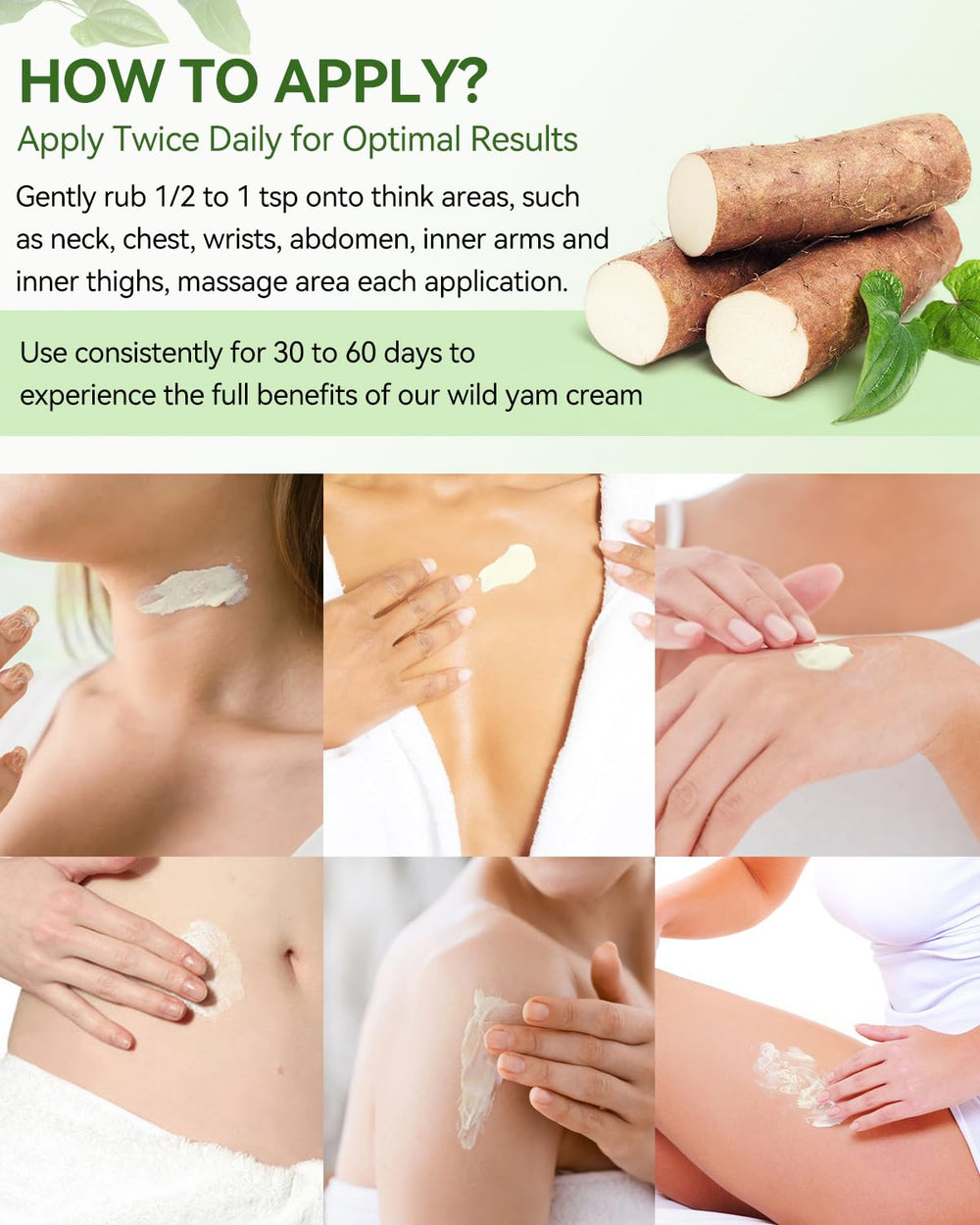Zuzuxia Wild Yam Cream packaging and label signaling purity and trust.