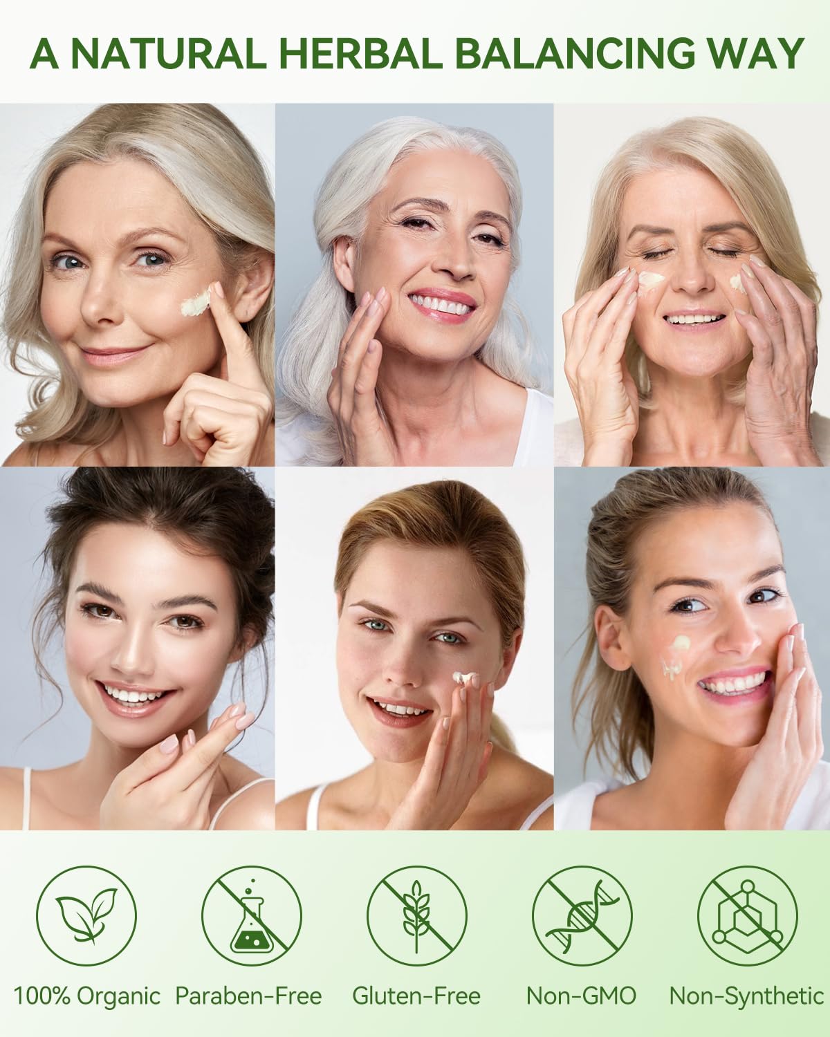 Zuzuxia Wild Yam Cream texture close-up illustrating quick absorption for smooth skin.