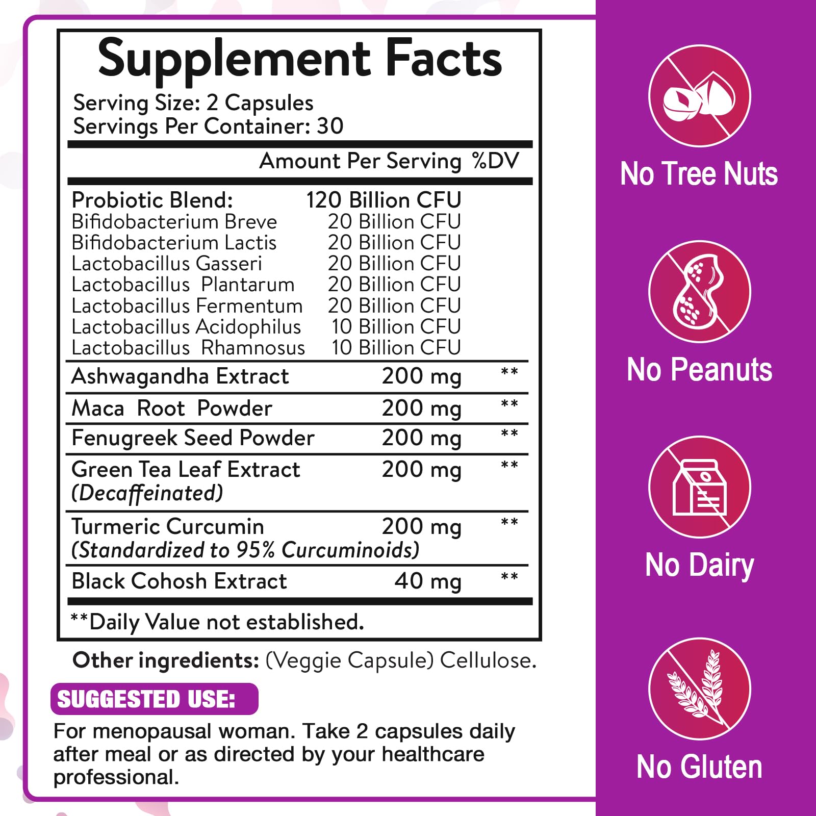 Zwllood capsules closeup highlights easy-to-swallow pills for daily menopause support.
