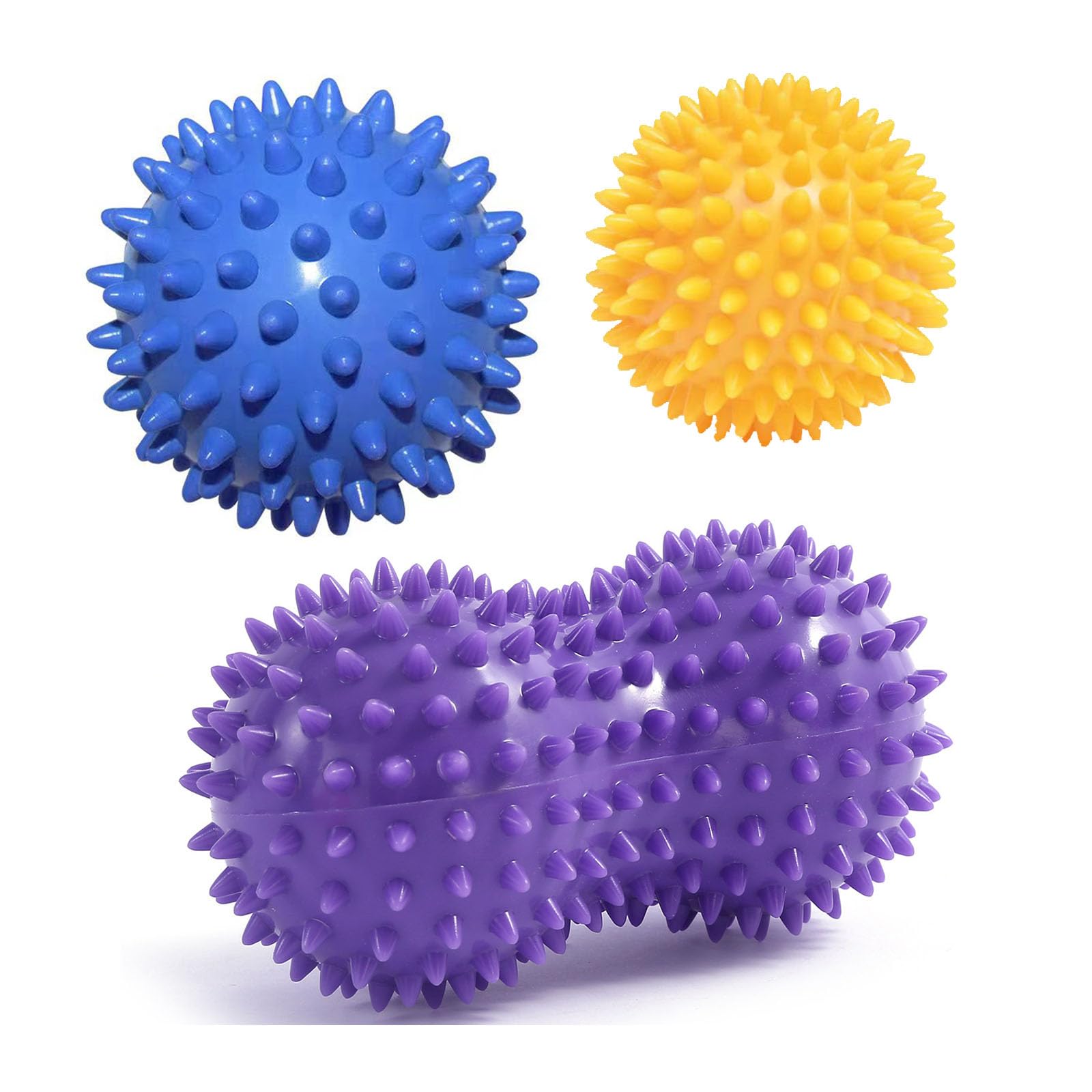 ZXJHGXS peanut-shaped purple massage ball for targeted foot relief and relaxation.