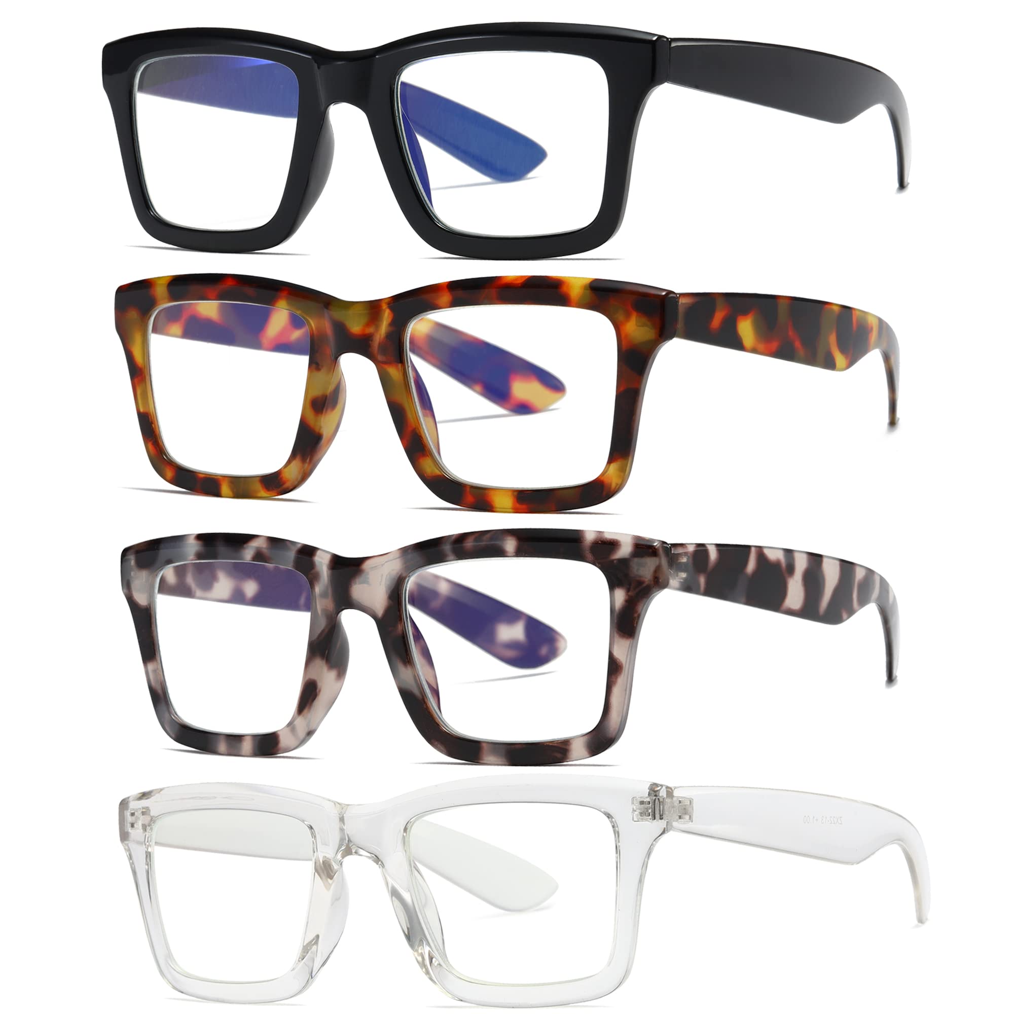 ZXYOO Oprah-style glasses with blue light blocking for screen viewing