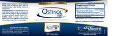 Ingredients panel on ZyCal Ostinol Standard shows organic, non-GMO profile