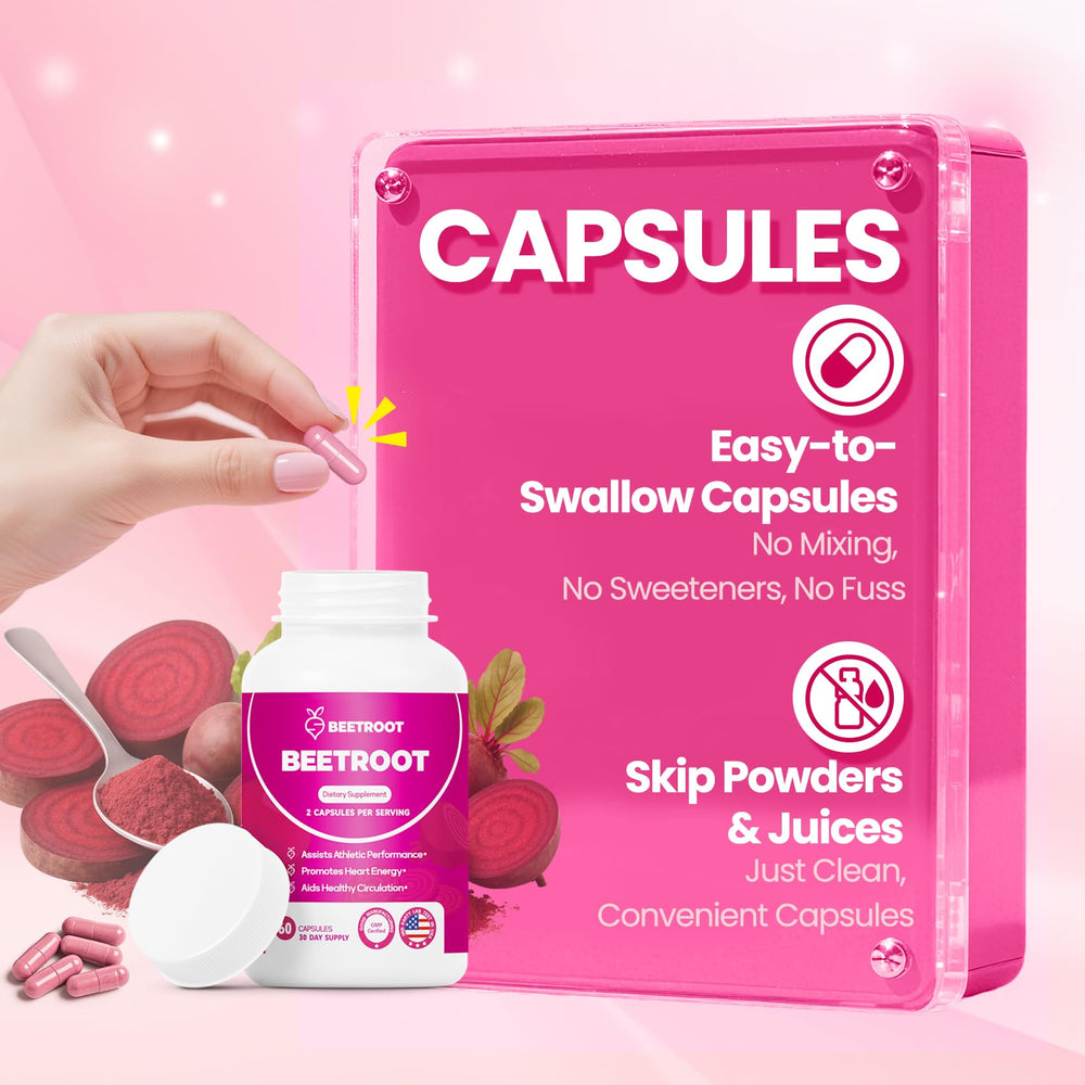 ZyliaVitaX beet root capsules packaging-area highlighting 60-capsule count