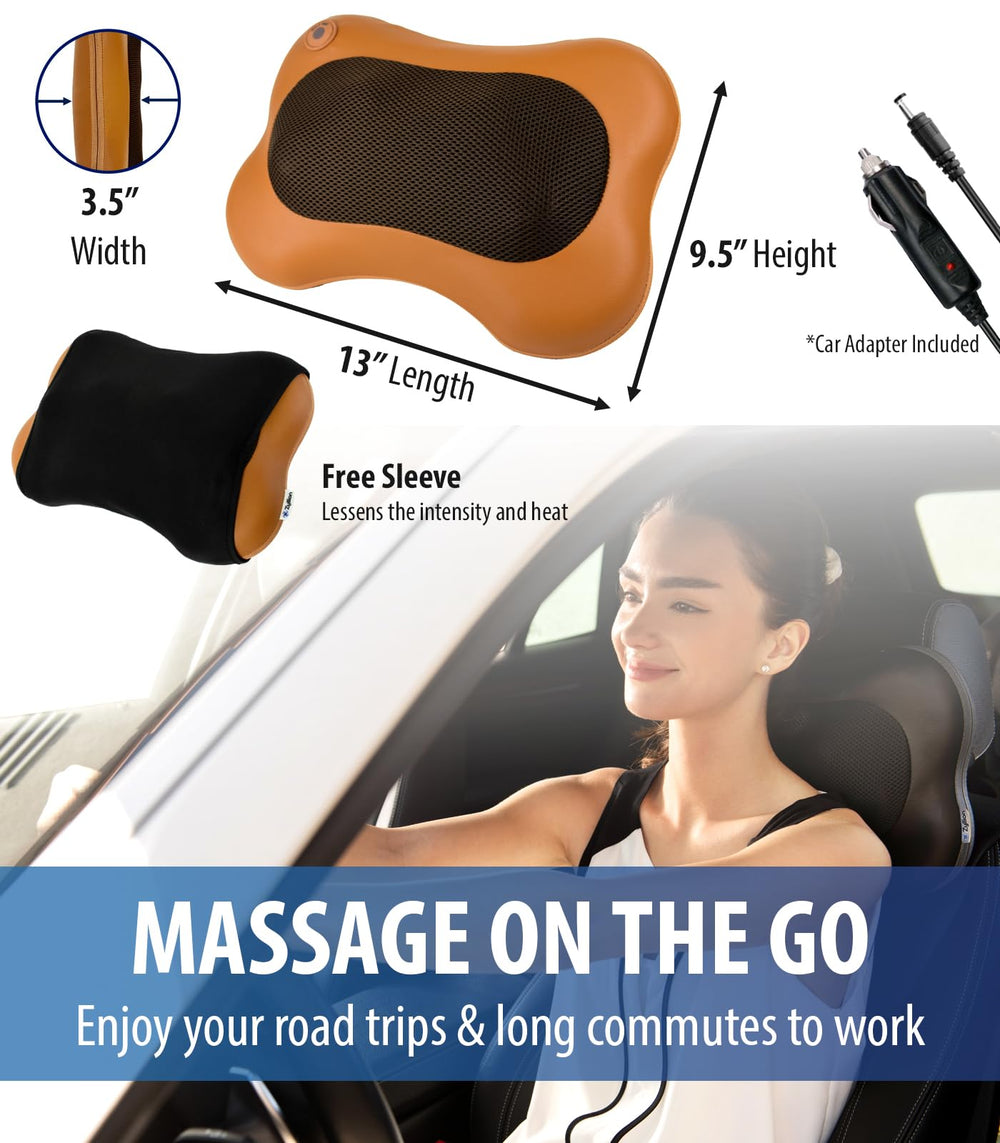 Zyllion strap-secured massager fits chairs for hands-free use