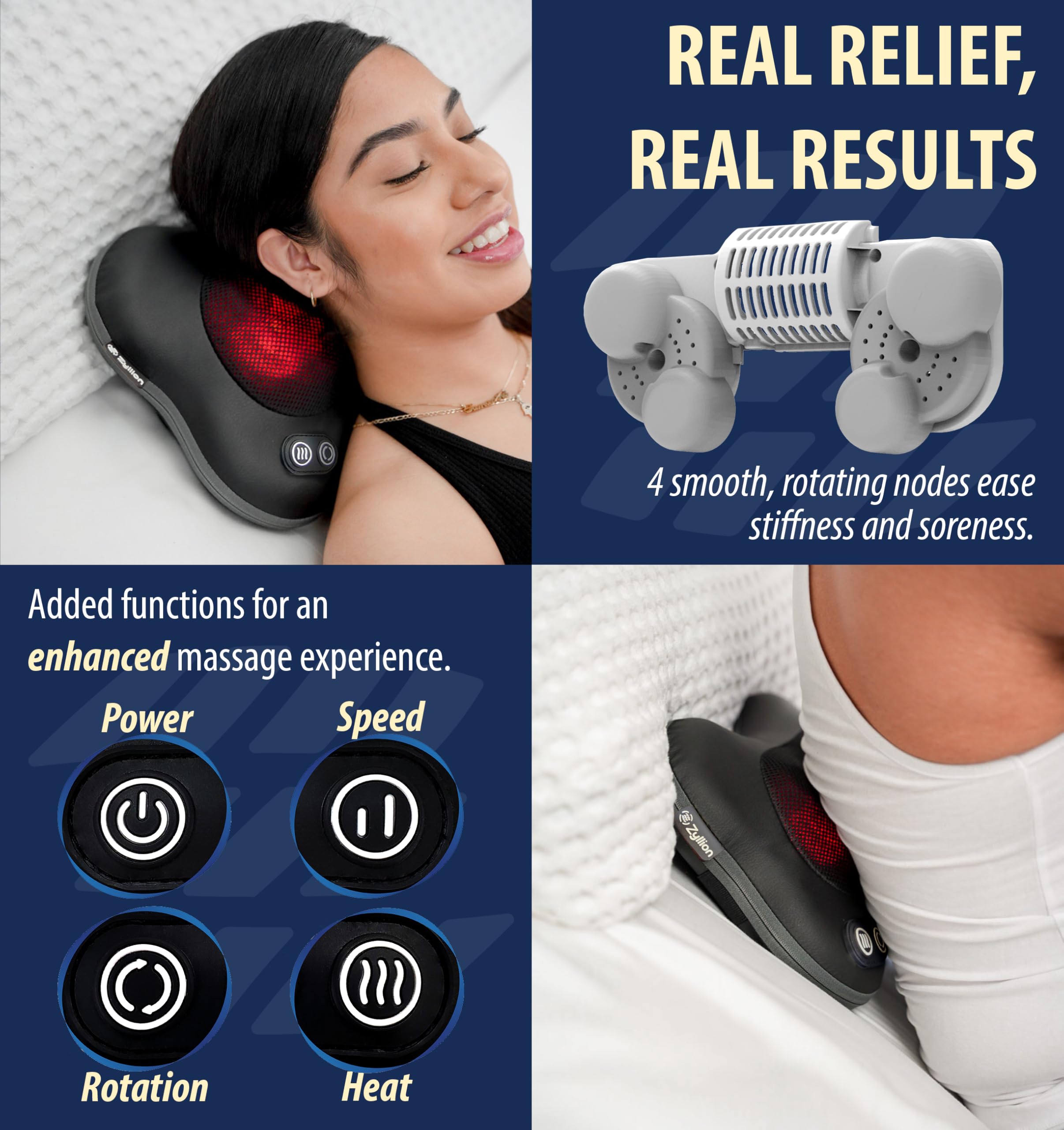 Zyllion USB-C recharge enables quick power for ongoing sessions.
