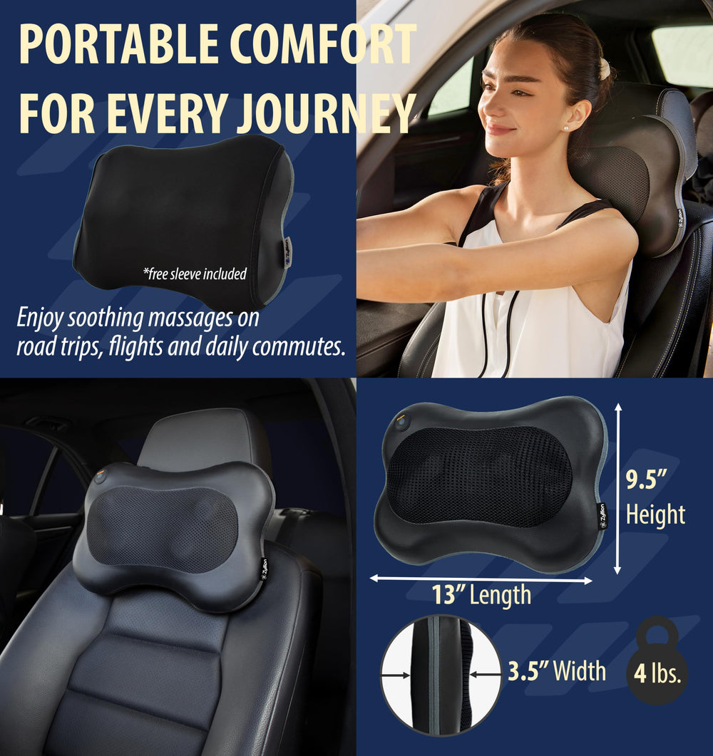 Zyllion ZMA-13RB car headrest use for travel massages