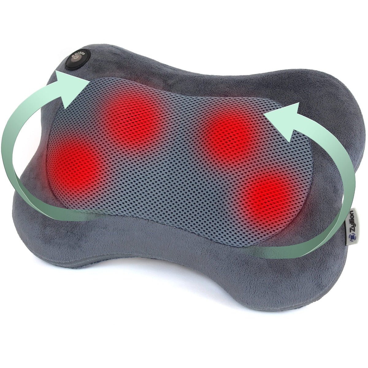 Zyllion ZMA-13 back massager with heat in slate for sore shoulders