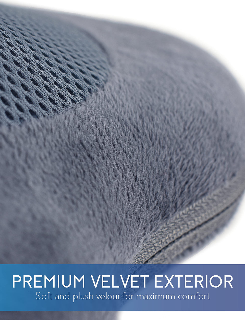 Zyllion ergonomic design hugs neck and shoulders comfortably