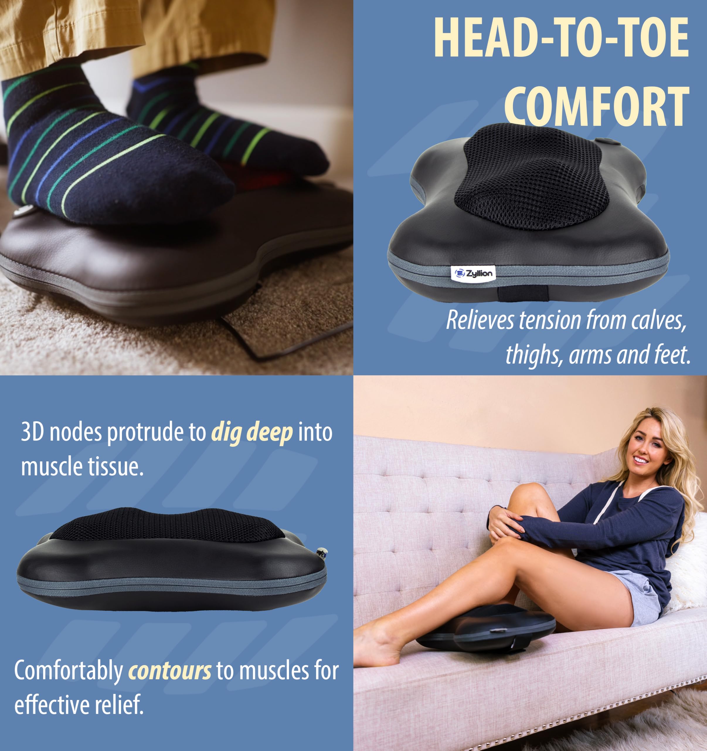 Zyllion ZMA-13 usage on back for targeted relief