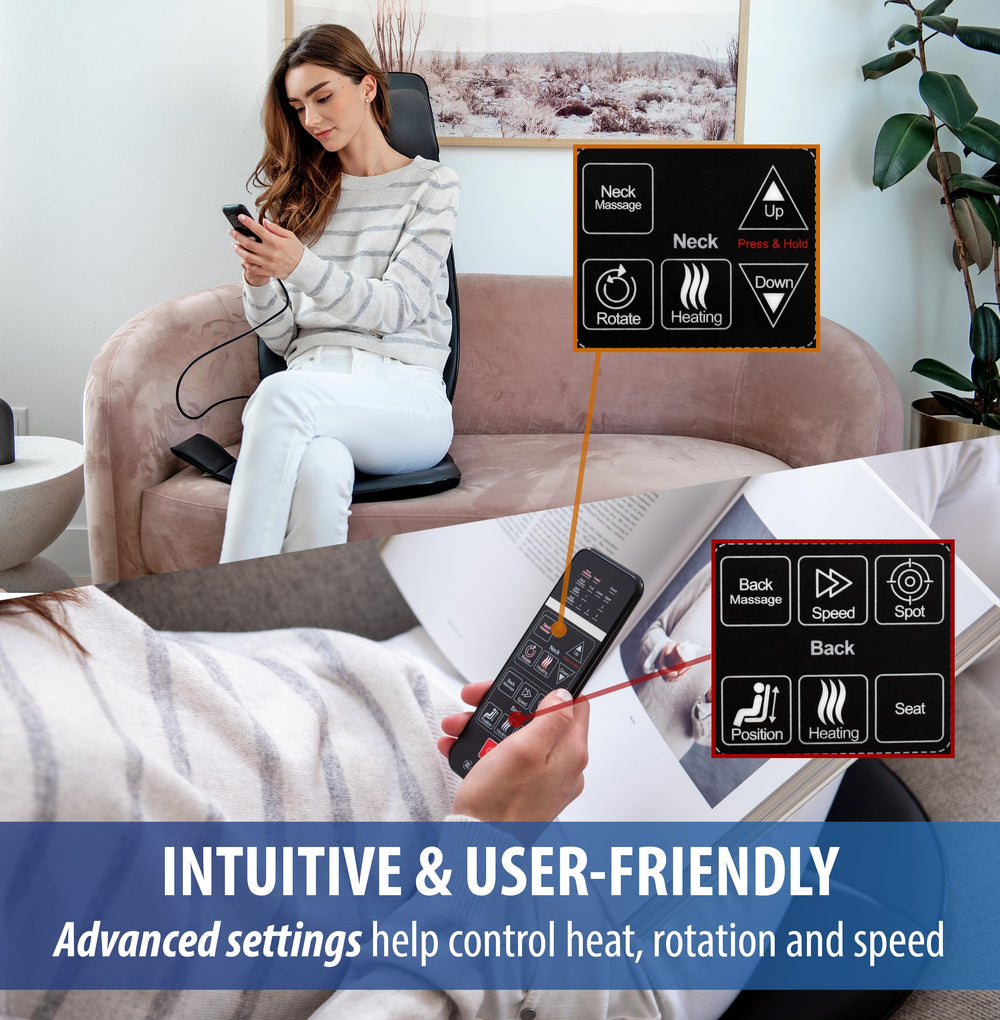 Zyllion ZMA33 ergonomic curve supports the spine during massage