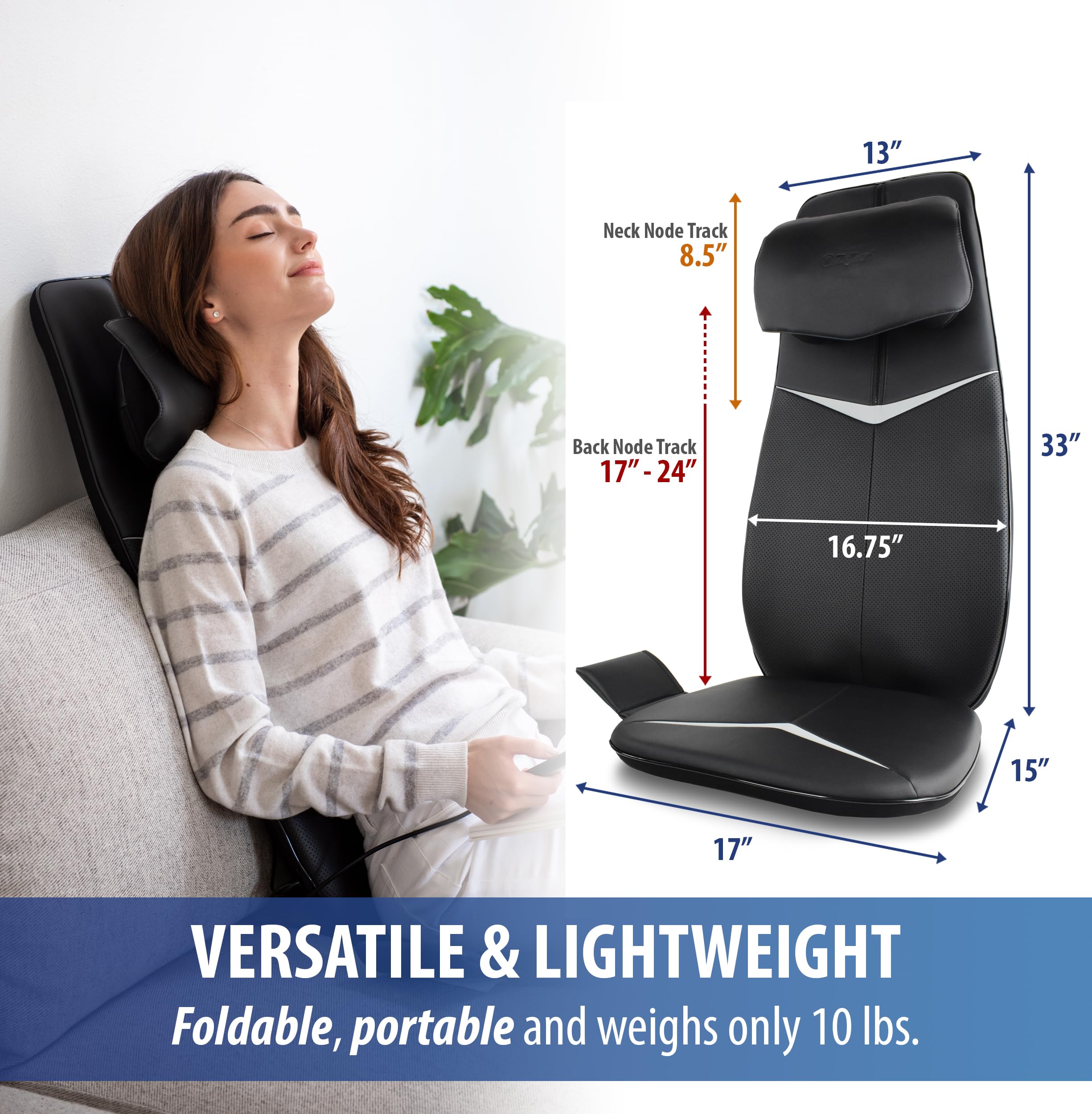 Zyllion ZMA33 seat vibration adds relaxation on chair