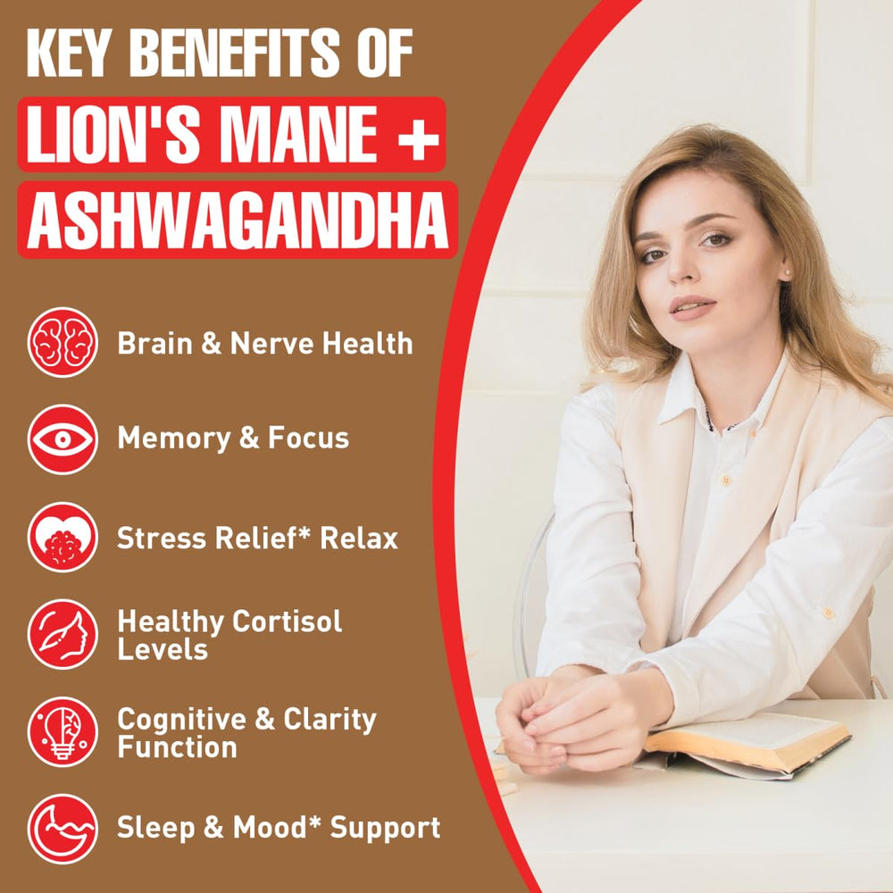 Zylvrax bottle label displays Ashwagandha Lions Mane for brain support