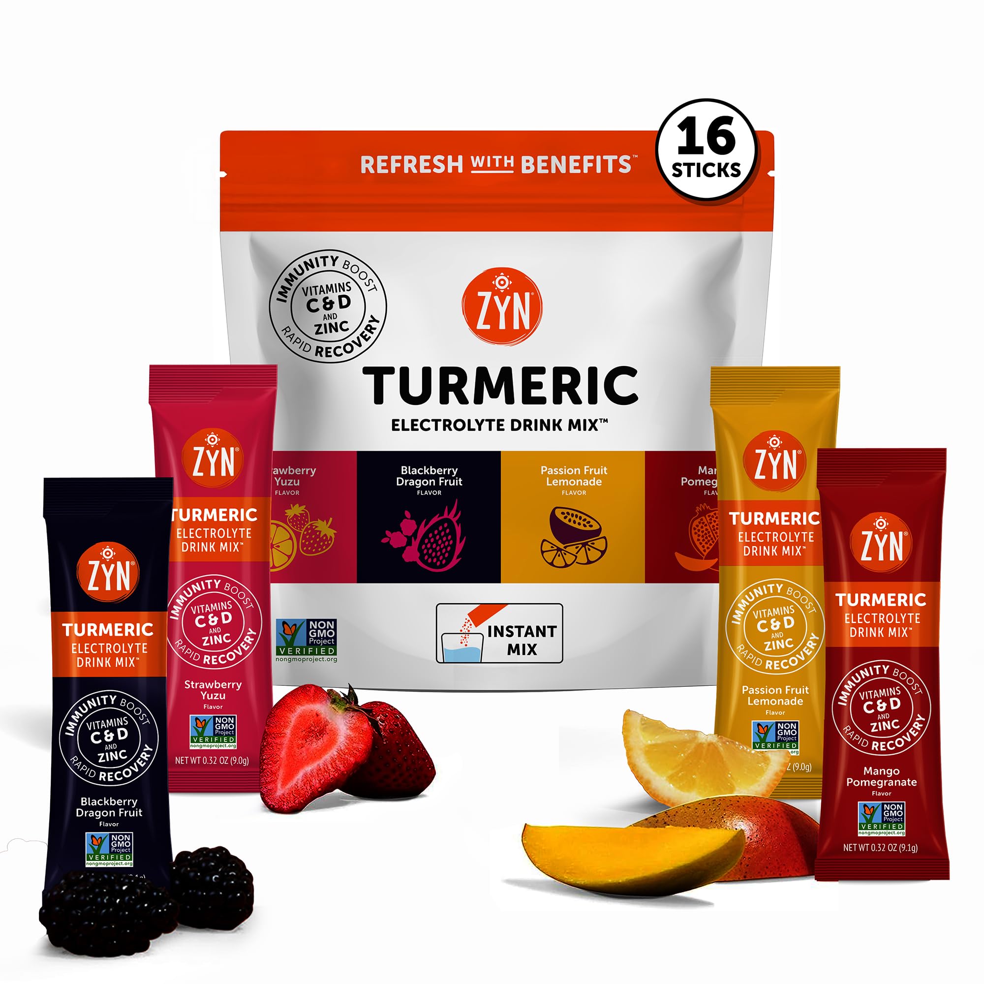 ZYN Electrolyte Drink Strawberry Yuzu packet for refreshing daily hydration